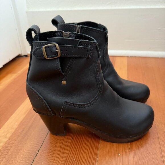 No.6  Leather Clog Zipper Boot size 38 - Picture 2 of 4